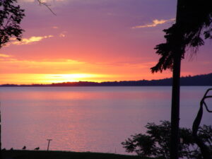 A look at a beautiful Rice Lake at sunset