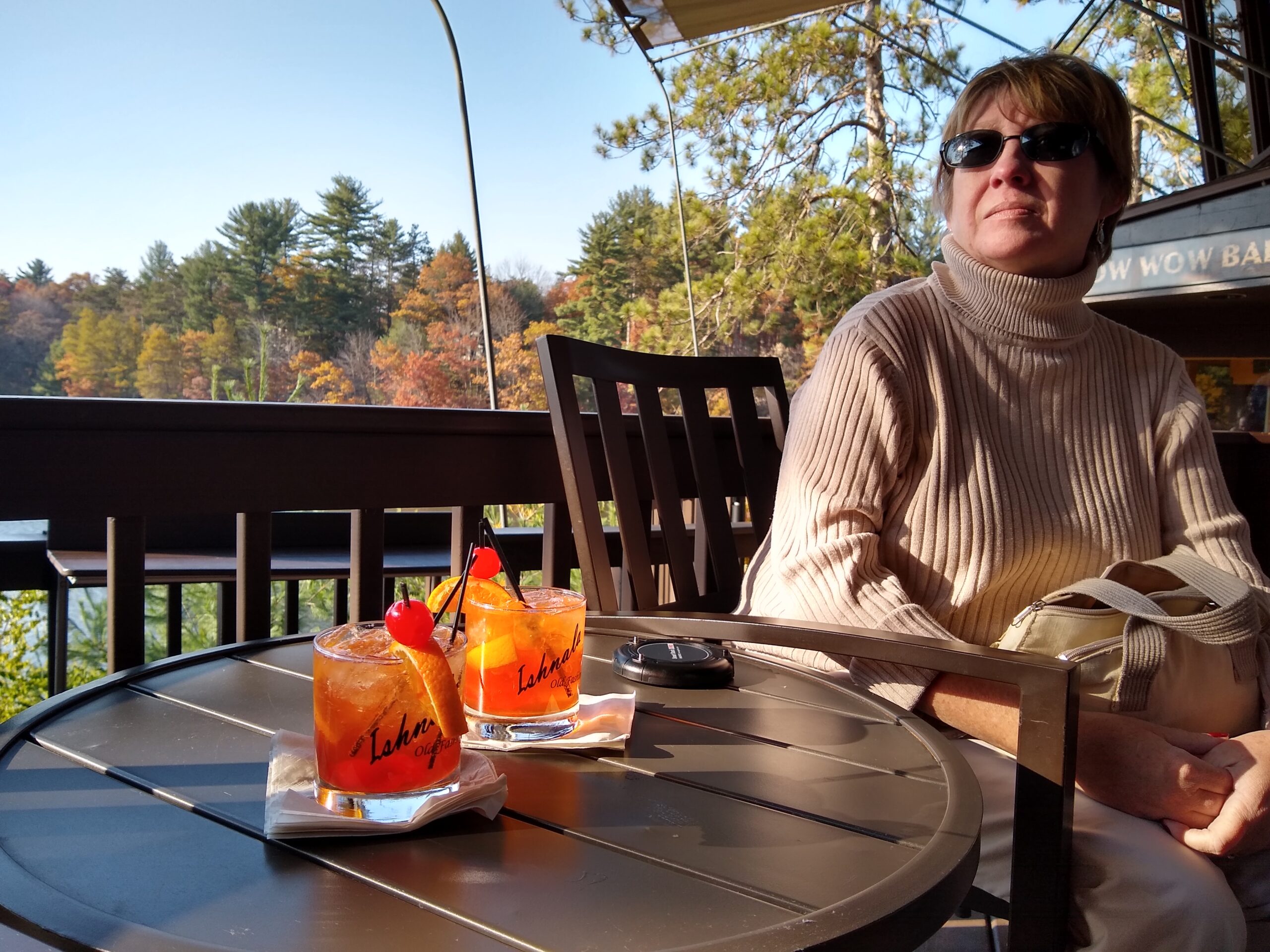 A Pair of Old-Fashioned cocktails at Ishnala in the Wisconsin Dells
