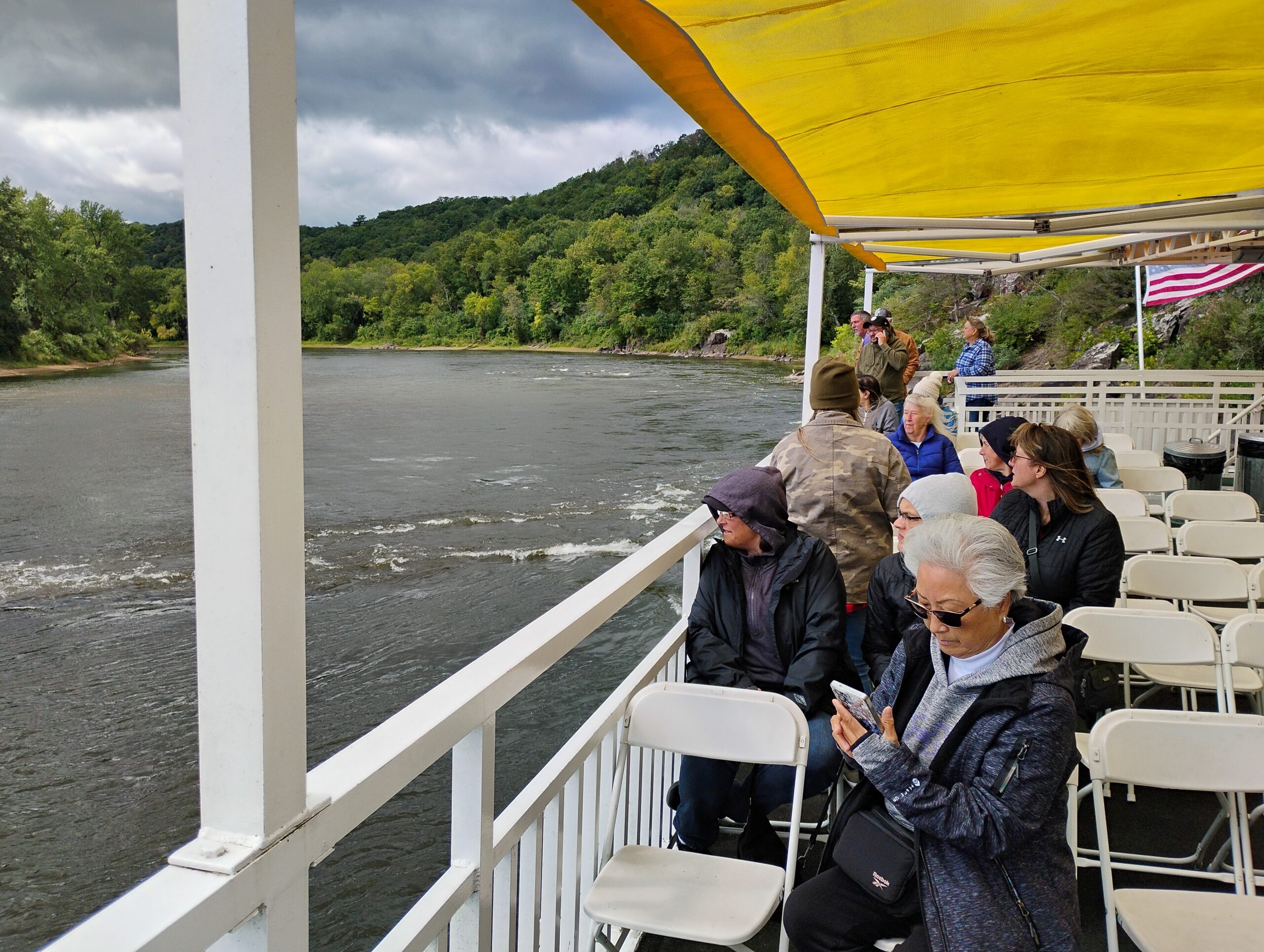 top deck of paddleboat